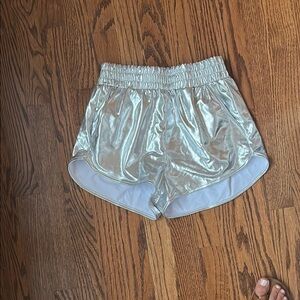 🌿SHEIN Metallic Silver Athletic Shorts🌿